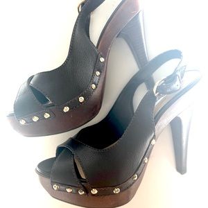 NWOT~Steve Madden BRN Leather Platform ~SZ 9